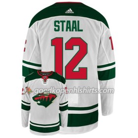 Minnesota Wild ERIC STAAL 12 Adidas Wit Authentic Shirt - Mannen